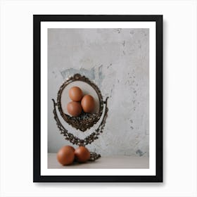 Eggs In A Mirror Art Print