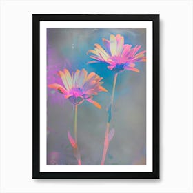 Iridescent Flower Asters 1 Art Print