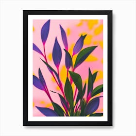 Aspidistra Colourful Illustration Plant Art Print