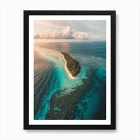 Aerial View Of A Tropical Island 4 Art Print