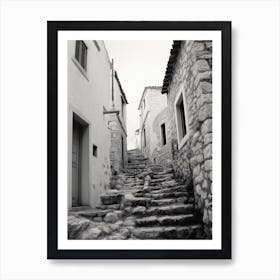 Hvar, Croatia, Black And White Old Photo 1 Art Print