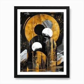 Black And Gold 103 Art Print