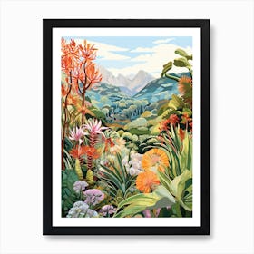 Kirstenbosch National Botanical Garden South Modern Illustration Art Print