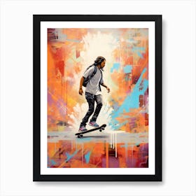 Skateboarding In Sydney, Australia Drawing 3 Art Print