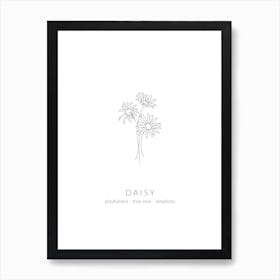 Daisy Birth Flower Art Print