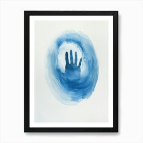 Blue Hand Art Print