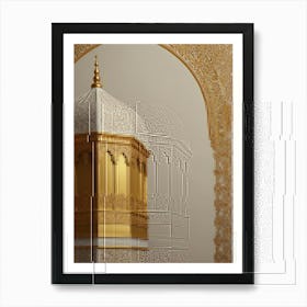 Gold Islamic Structure Art Print