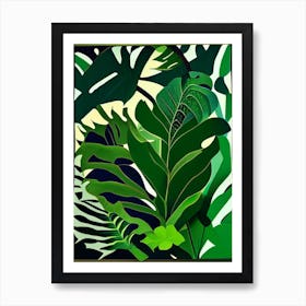 Hart S Tongue Fern Vibrant Art Print