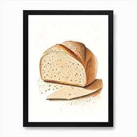 Sprouted Grain Bread Bakery Product Quentin Blake Illustration 4 Poster