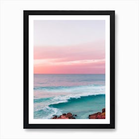 Coral Bay Beach, Australia Pink Photography 2 Art Print