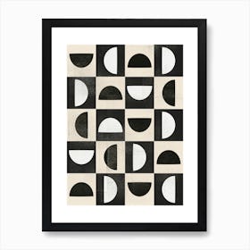 Mid Century Circles 3 Art Print