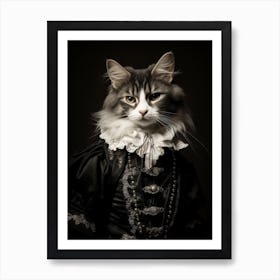 Cat in Clothes Art Print