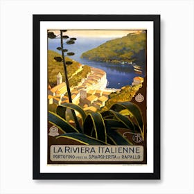 Vintage Italian Travel Poster, Dawn Hudson Art Print