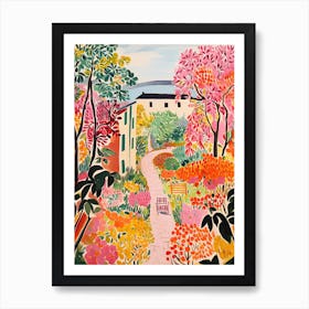 Villa Lante, Italy In Autumn Fall Illustration 1 Art Print