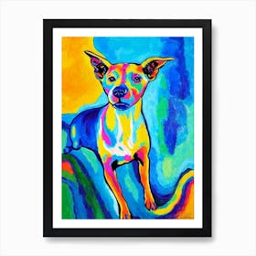Xoloitzcuintli Fauvist Style Dog Art Print
