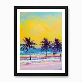 Anse Source D'Argent Beach, Seychelles Bright Abstract Art Print