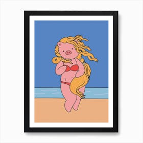 Venus On The Beach Art Print