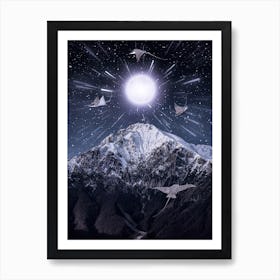 The Ballet Of The Rays Around The Moon Art Print