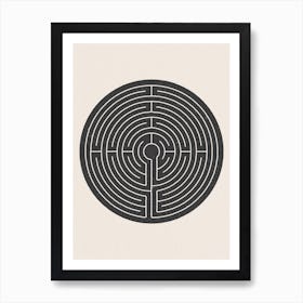 Labyrinth 5 Line Art Print