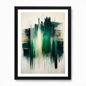 Abstract - Green City Art Print