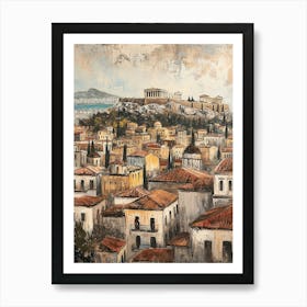 Kitsch Athens Illustration 3 Art Print