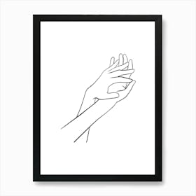 Vector Illustration Of A Pair Of Hands Art Print