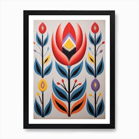 Flower Motif Painting Tulip 6 Art Print