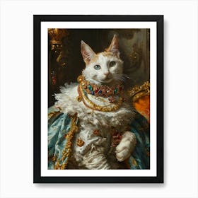 Cat In Medieval Royal Clothing 3 Art Print