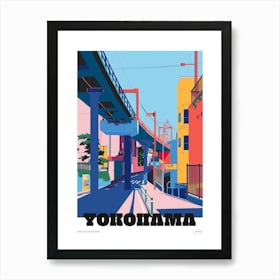 Yokohama Japan 1 Colourful Travel Poster Art Print