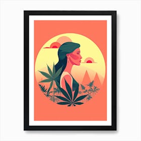 Soothing Cannabis Minimalism Art Print