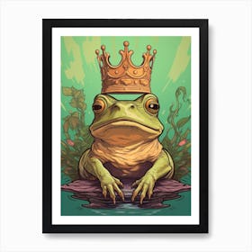 King Of Frogs Art Nouveau 5 Art Print