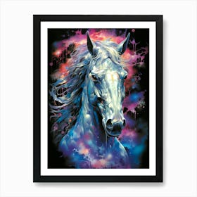 Horse In Space Art Print