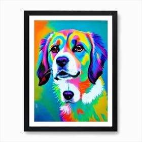 Tibetan Spaniel Fauvist Style Dog Art Print