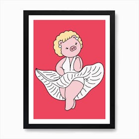 Piggy Marilyn Art Print