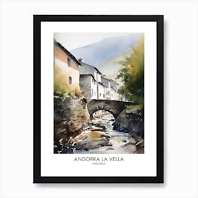 Andorra 1 Watercolour Travel Poster Art Print