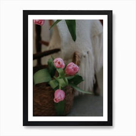 Tulips In A Basket 2 Art Print