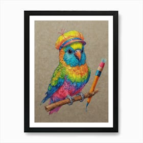 Colorful Parrot 31 Art Print