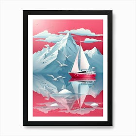 Sailing Boat In The Sea Art Print