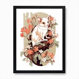 An Illustration Of A Climbing Possum 3 Art Print