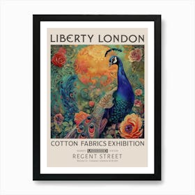 Liberty London Print William Morris Textiles Peacock Sun Art Print