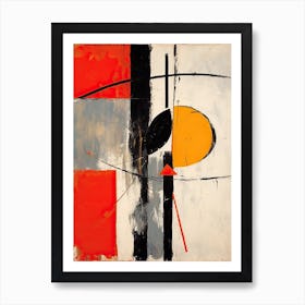 Orange Tones Abstract Painting 1 Art Print