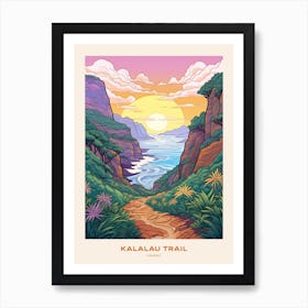 Kalalau Trail Hawaii 2 Hike Poster Art Print