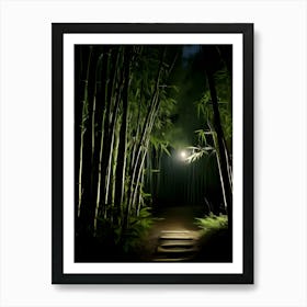 Moon And Forest Art Art Print