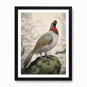 Ohara Koson Inspired Bird Painting Grouse 3 Art Print