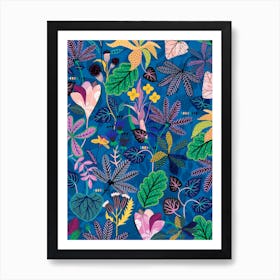 Gardenia Blue Art Print