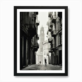 Genoa, Italy,, Mediterranean Black And White Photography Analogue 1 Art Print