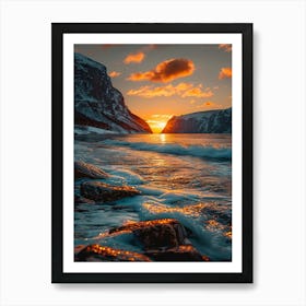 Sunset In Norway Art Print