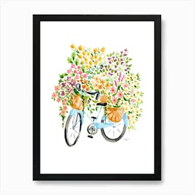 Flower Bike Art Print