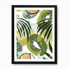 Kiwi Close Up Illustration 2 Art Print