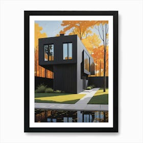 Minimalist Modern House Illustration (50) Art Print